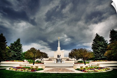 Denver Colorado Temple Under Stormy Skies, Centennial, Colorado