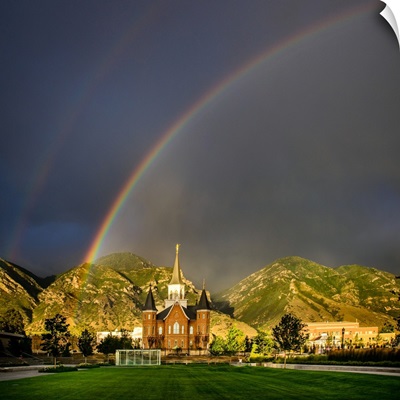 Double Rainbow over the Provo City Center Temple, Provo, Utah