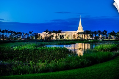 Fort Lauderdale Florida Temple, Twilight Pond, Davie, Florida