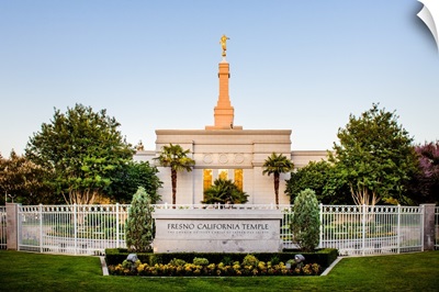 Fresno California Temple, Greenery and White Fence, Fresno, California