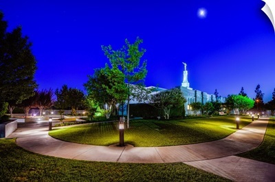 Fresno California Temple, Walkway at Night, Fresno, California