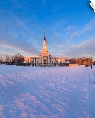 Hartford Connecticut Temple, Light Across the Snow, Hartford, Connecticut