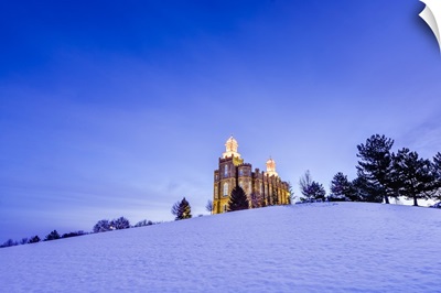 Logan Utah Temple in the Snow, Logan, Utah