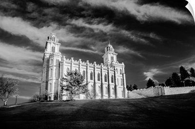 Manti Utah Temple in Black and White, Manti, Utah