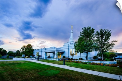 Medford Oregon Temple, Sunset and Storm Clouds, Central Point, Oregon
