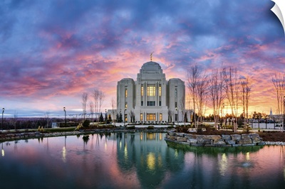Meridian Idaho Temple, Sunrise Colors, Meridian, Idaho