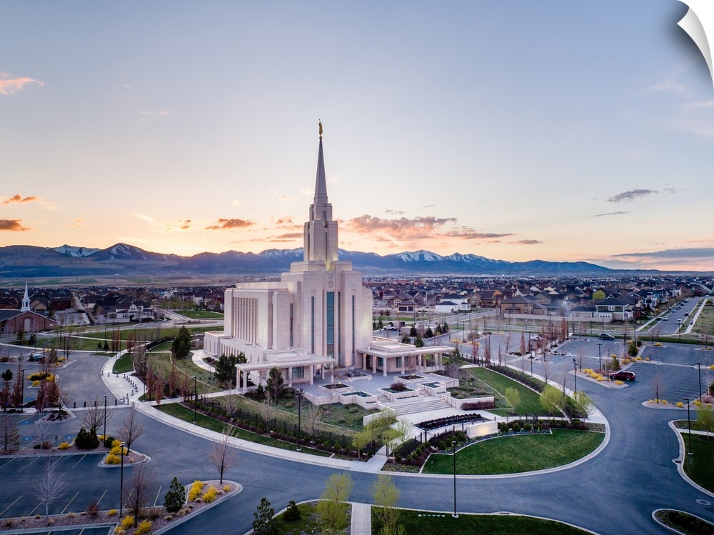 The Oquirrh Mountain Utah Temple was dedicated in 2006 by Gordon B. Hinckley and again in 2009 by Thomas S. Monson. The te...