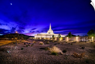 Phoenix Arizona Temple, Desert Scene at Night, Glendale, Arizona