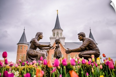Provo City Center Temple, Playing in the Tulips, Provo, Utah