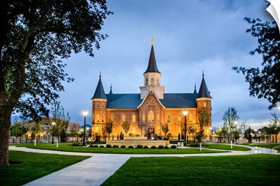 Provo City Center Temple, Side View at Twilight, Provo, Utah