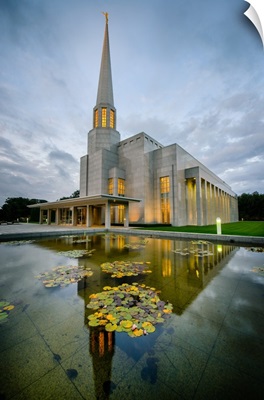 Reflection in the Morning, Preston England Temple, Chorley, England