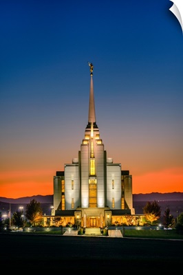 Rexburg Idaho Temple, Twilight