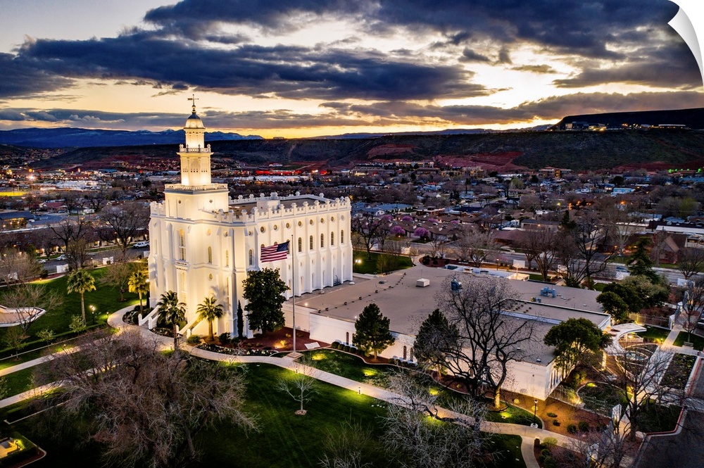 Saint George Utah Temple, Evening, St. George, Utah
