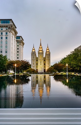 Salt Lake Temple, Reflecting Pond, Salt Lake City, Utah