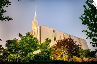 Seattle Washington Temple, View from the Side, Sunset, Bellevue, Washington