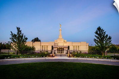 Spokane Washington Temple, Entrance at Night, Spokane, Washington
