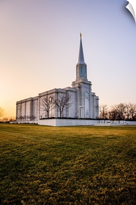 St. Louis Missouri Temple, Lawn at Sunset, Town and Country, Missouri