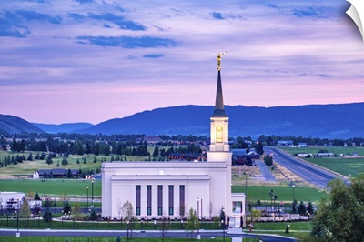 Star Valley Wyoming Temple, Southern Valley Twilight, Afton, Wyoming