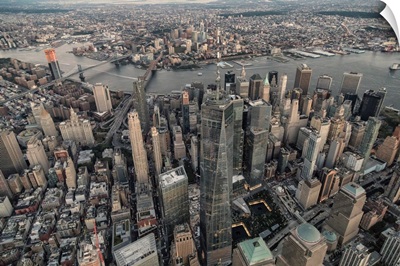 Aerial view of New York City from above