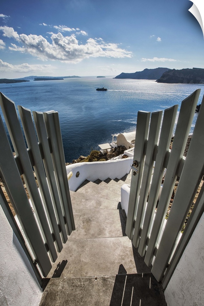 Beautiful view of the Aegean Sea from Oia, Santorini