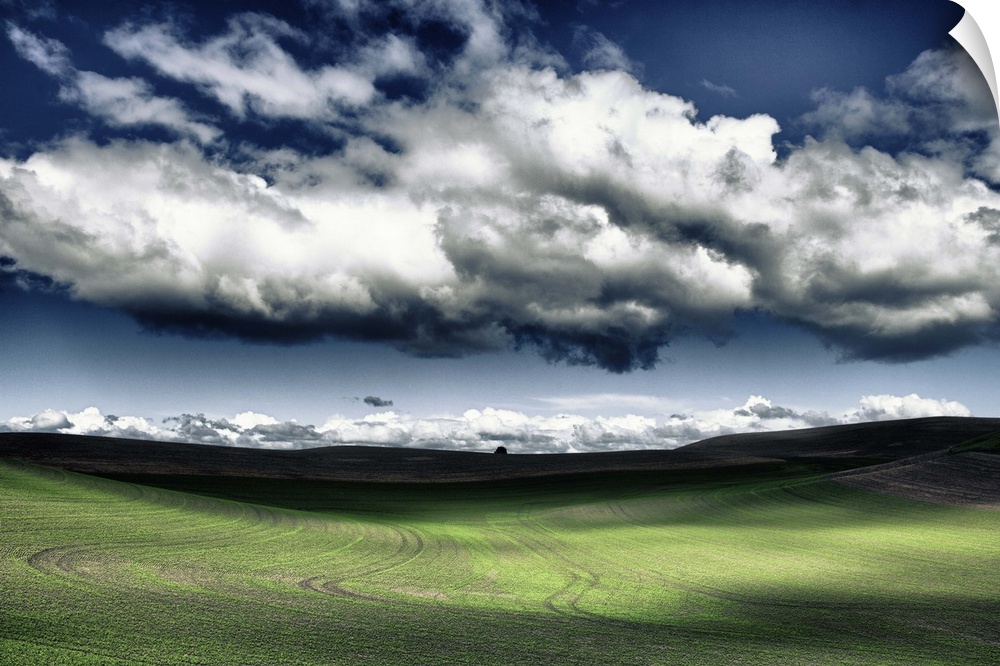 Clouds over the fields, Palouse, Washington