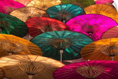 Colorful Burmese parasols