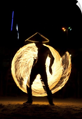 Fire dancer in Koh Pan Ghan, Thailand