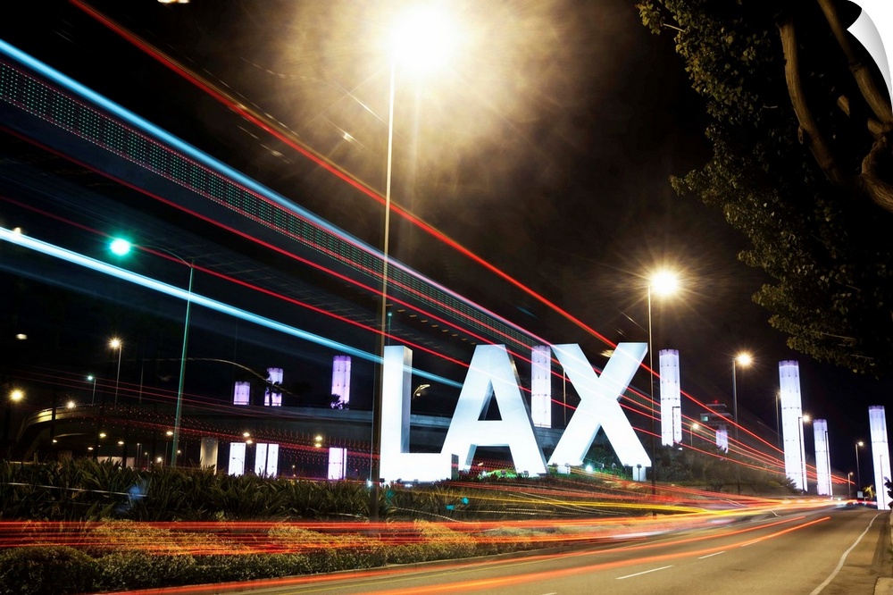 Los International Airport at night