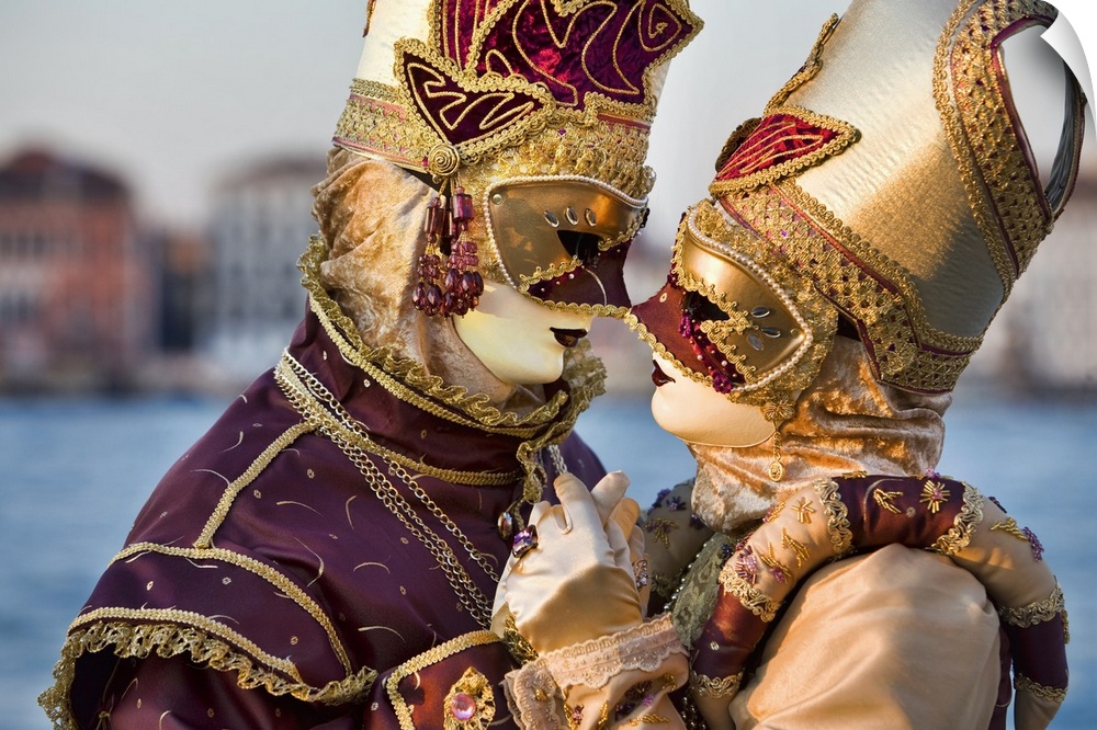 Love in masquerade time during Carnival, Venice, Italy