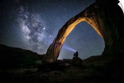 Milky Way Over Corona Arch In Moab, Utah