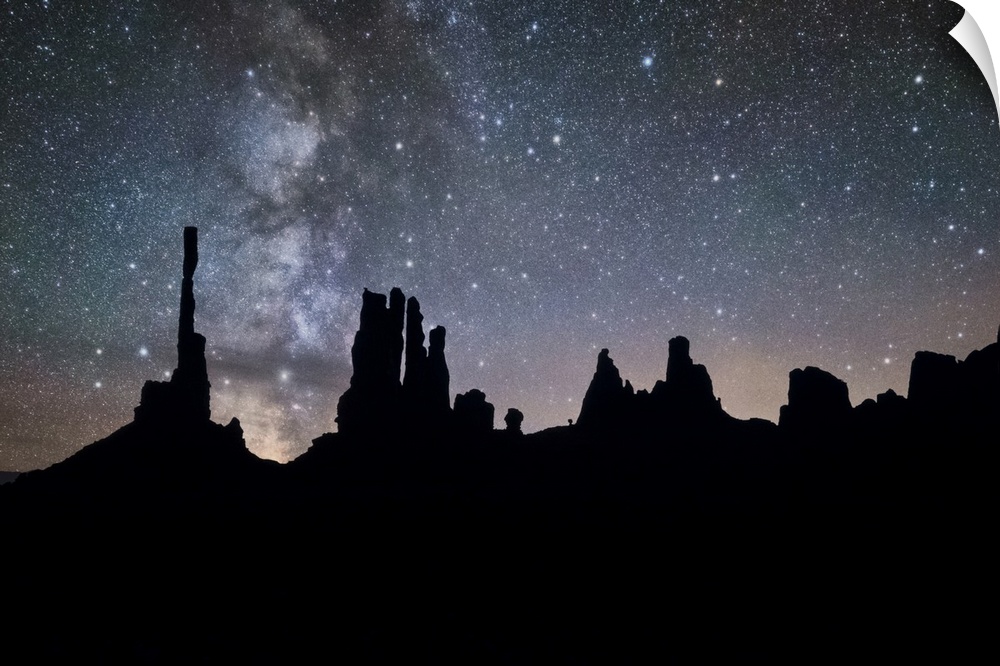 Milky Way over Totem Pole in Monument Valley, Utah