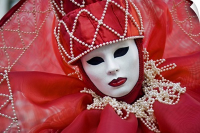 People in masquerade masks during Carnival, Venice, Italy