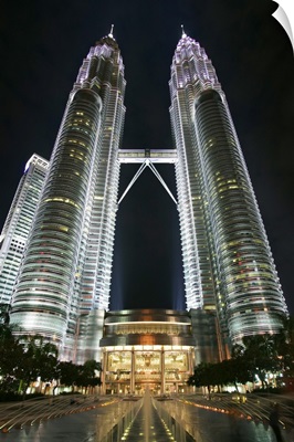 Petronas Towers after dark, Kuala Lumpur, Malaysia