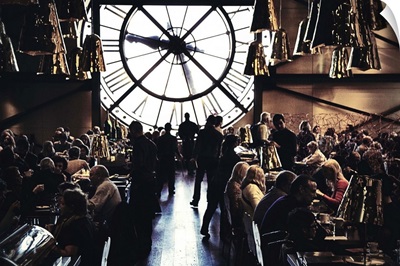 Restaurant and clock inside the Musee D'Orsay in Paris