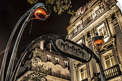 Saint Michel metro entrance in Paris