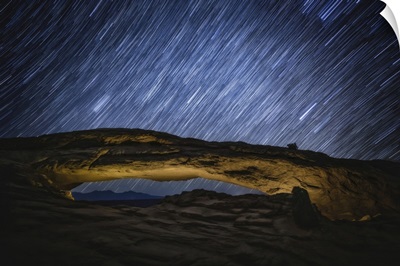 Star Trails Over Mesa Arch In Canyonlands National Park