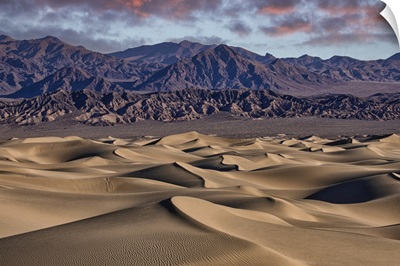 Sunrise At The Mesquite Sand Dunes At Death Valley National Park