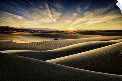 Sunrise At The Mesquite Sand Dunes At Death Valley National Park