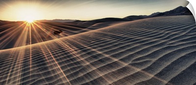 Sunrise on the sand dunes at Death Valley National Park