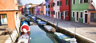 The coloful town of Burano, by Venice, Italy