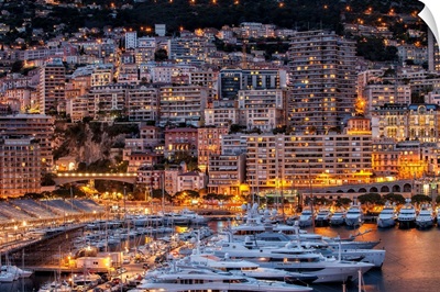 The lights of Monte Carlo after dark