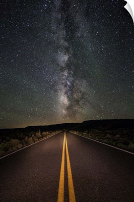 The Milky Way over a deserted road