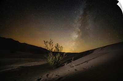 The Milky Way Over The Mesquite Sand Dunes At Death Valley National Park