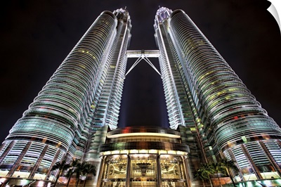 The Petronus towers after dark, Kuala Lumpur, Malaysian
