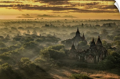 The Temples Of Bagan, Burma At Sunrise