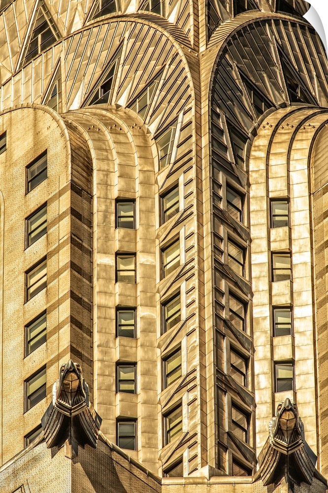 The top of the Chrysler Building in New York City.