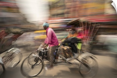 Traffic In Busy Intersection In Varinasi, India