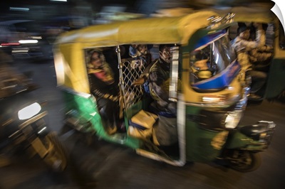 Tuk Tuk in the streets of New Delhi, India