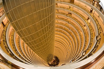 View from the Hyatt Hotel, inside the Jin Mao Tower, Shanghai, China