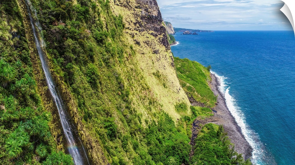 Big Island Hawaii. A remote waterfall on Hawaii's big island.